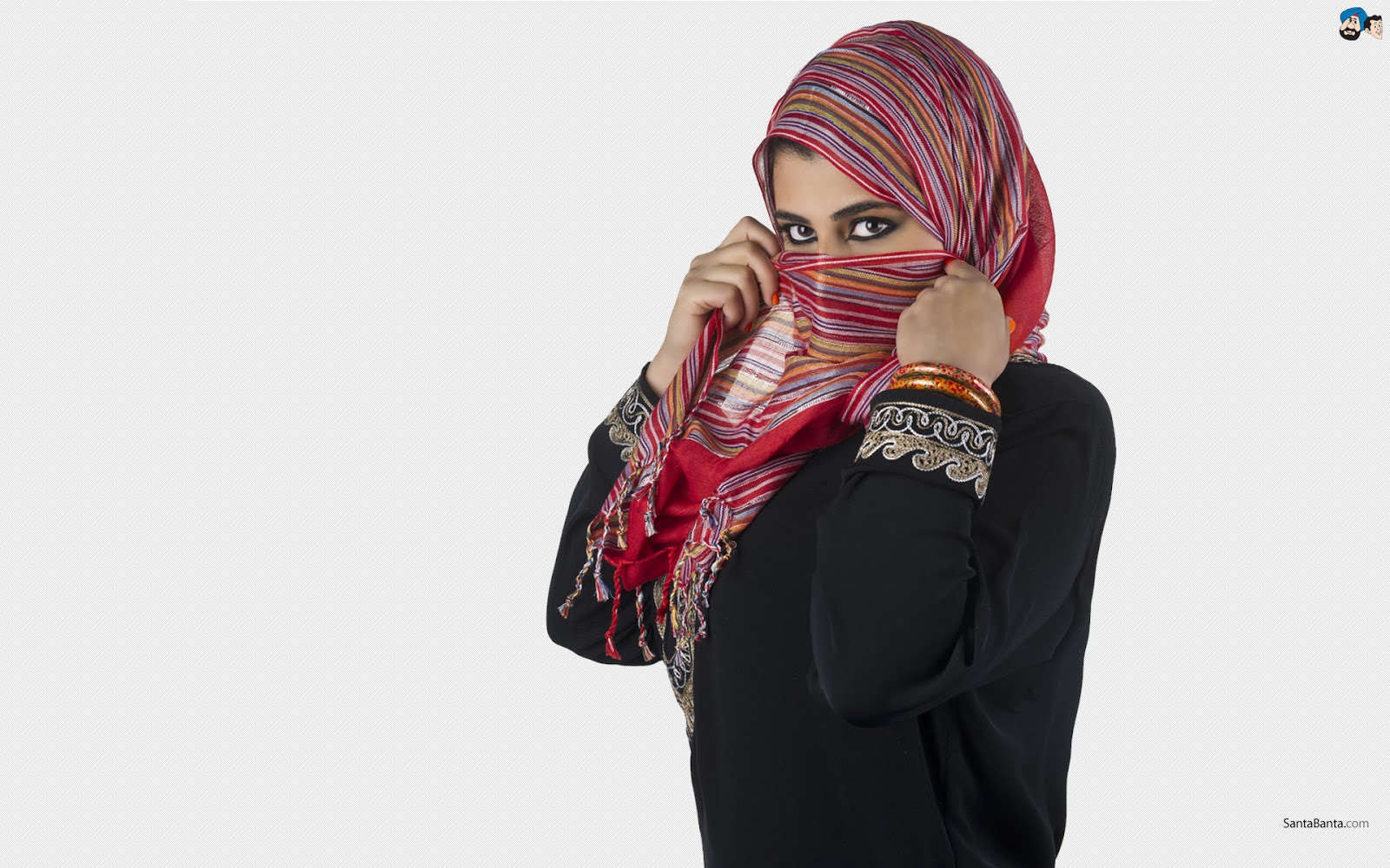 wallpaper wanita bercadar,scarf,clothing,red,turban,head