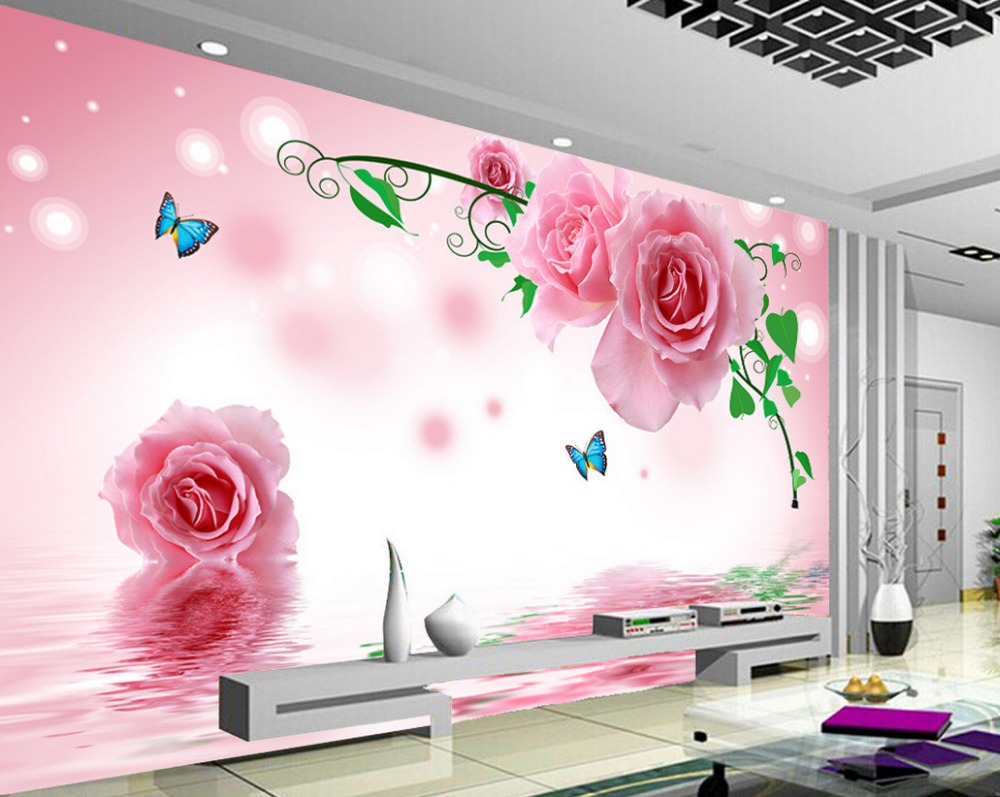 carta da parati mawar merah,sfondo,rosa,parete,murale,camera