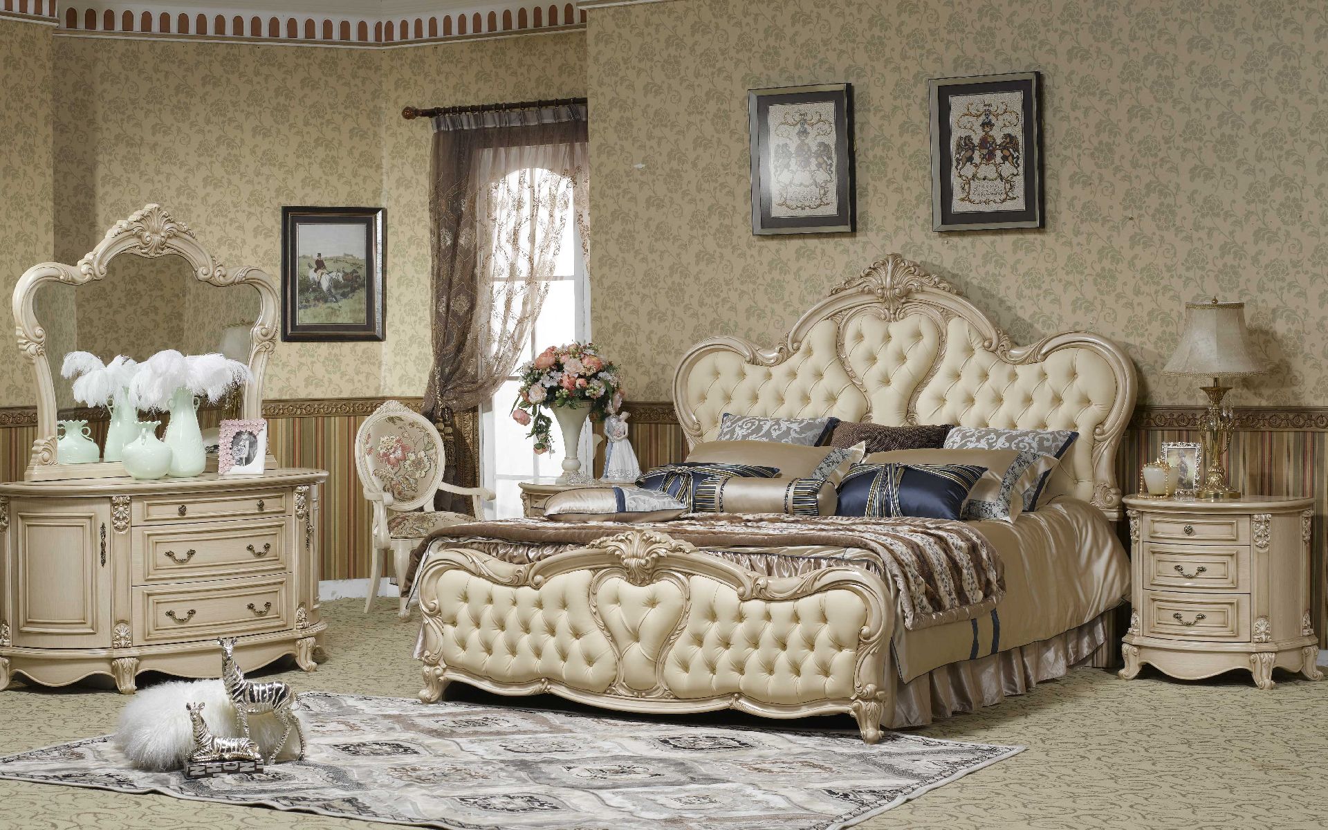 wallpaper antik,bedroom,furniture,room,bed,bed frame (#738963