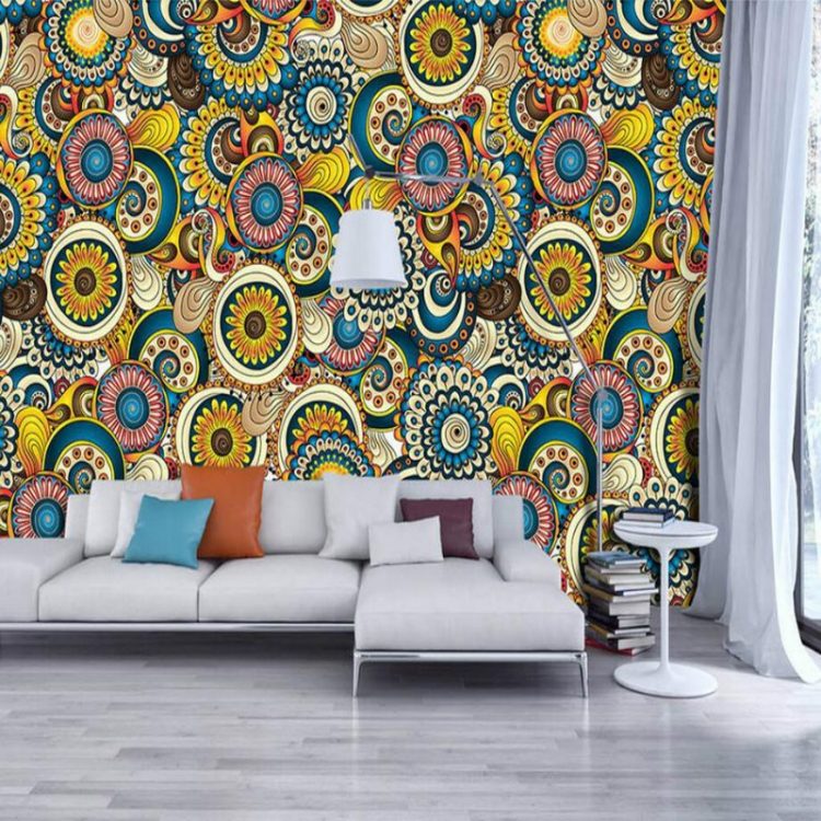 wallpaper dinding cantik,wall,interior design,wallpaper,living room,pattern