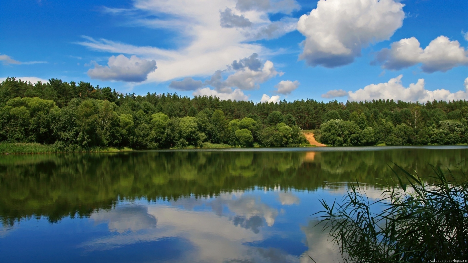 scarica lo sfondo 1920x1080,riflessione,cielo,paesaggio naturale,natura,corpo d'acqua