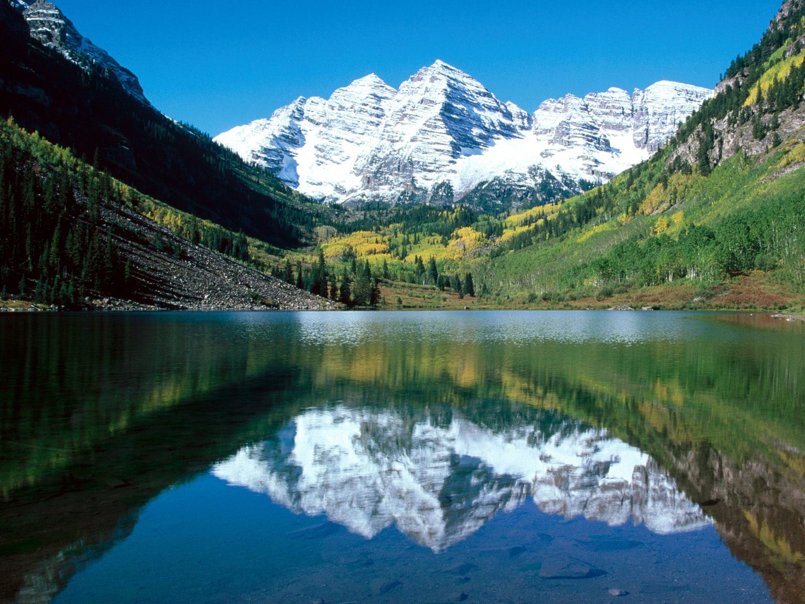 carta da parati montagne colorado,montagna,paesaggio naturale,natura,riflessione,corpo d'acqua