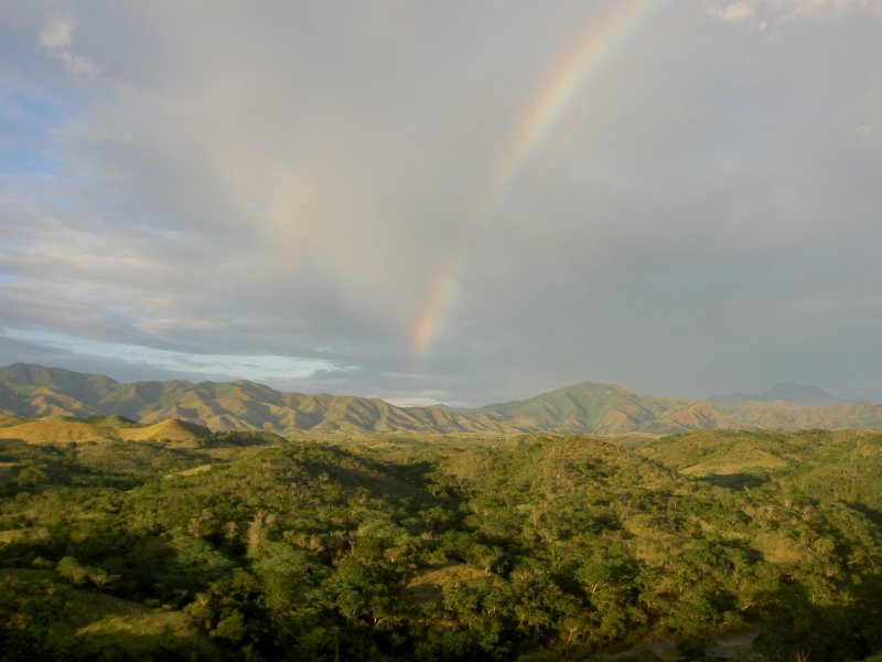 haiti tapete,regenbogen,himmel,hügel,natürliche landschaft,berg