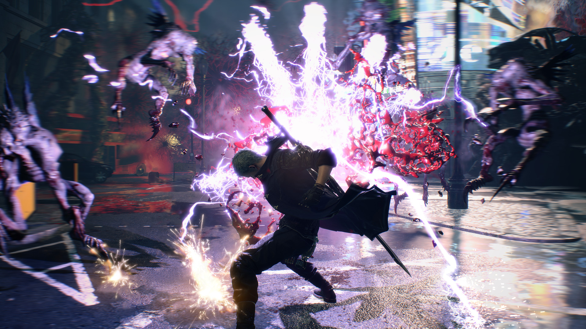 devil may cry 5 wallpaper,street dance,event,fictional character,duel,sparkler