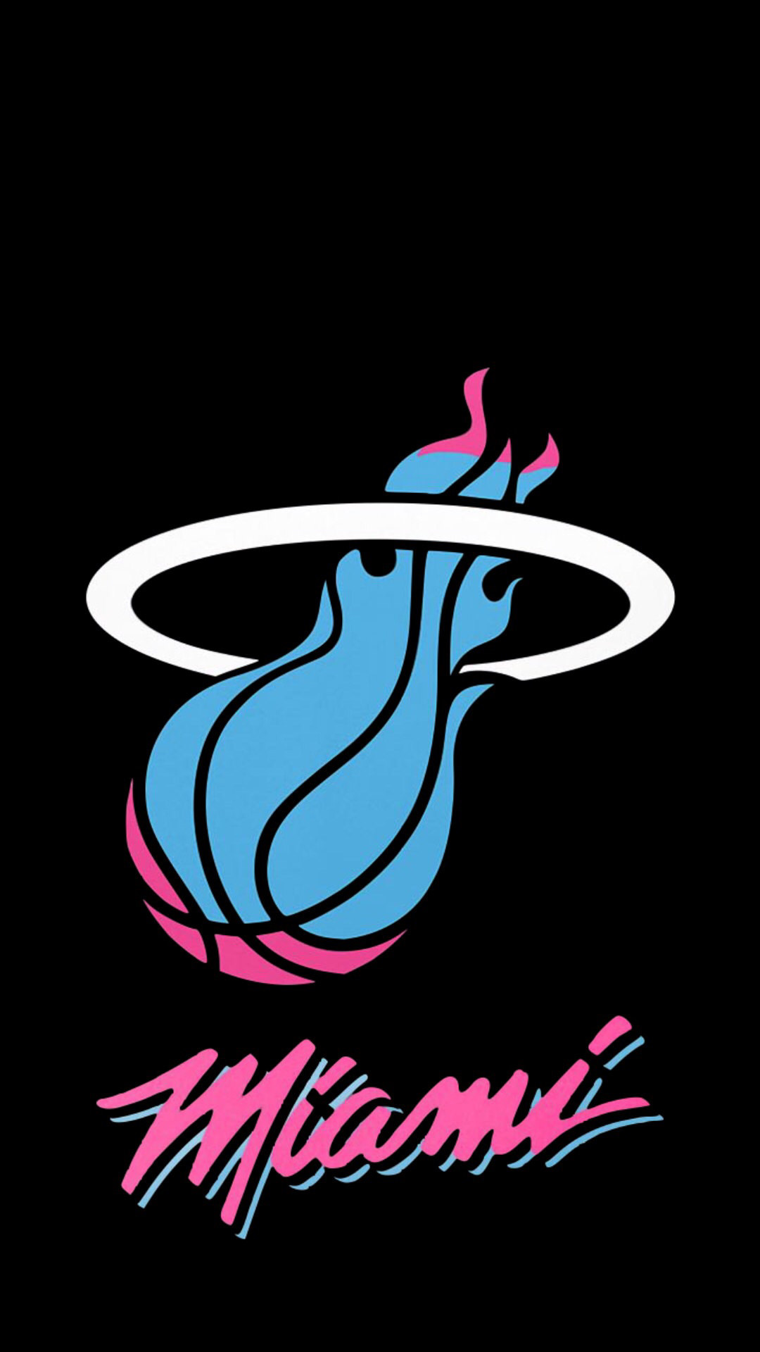 miami heat iphone wallpaper,schriftart,grafikdesign,grafik,neon ,illustration