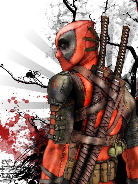 deadpool wallpaper for android,deadpool,fictional character,superhero,illustration,cg artwork