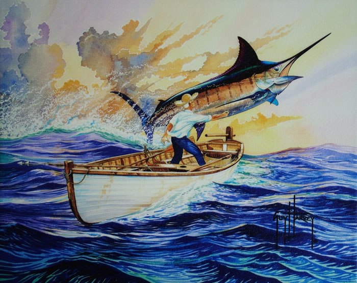 guy harvey wallpaper,painting,recreation,fish,watercolor paint,wind wave