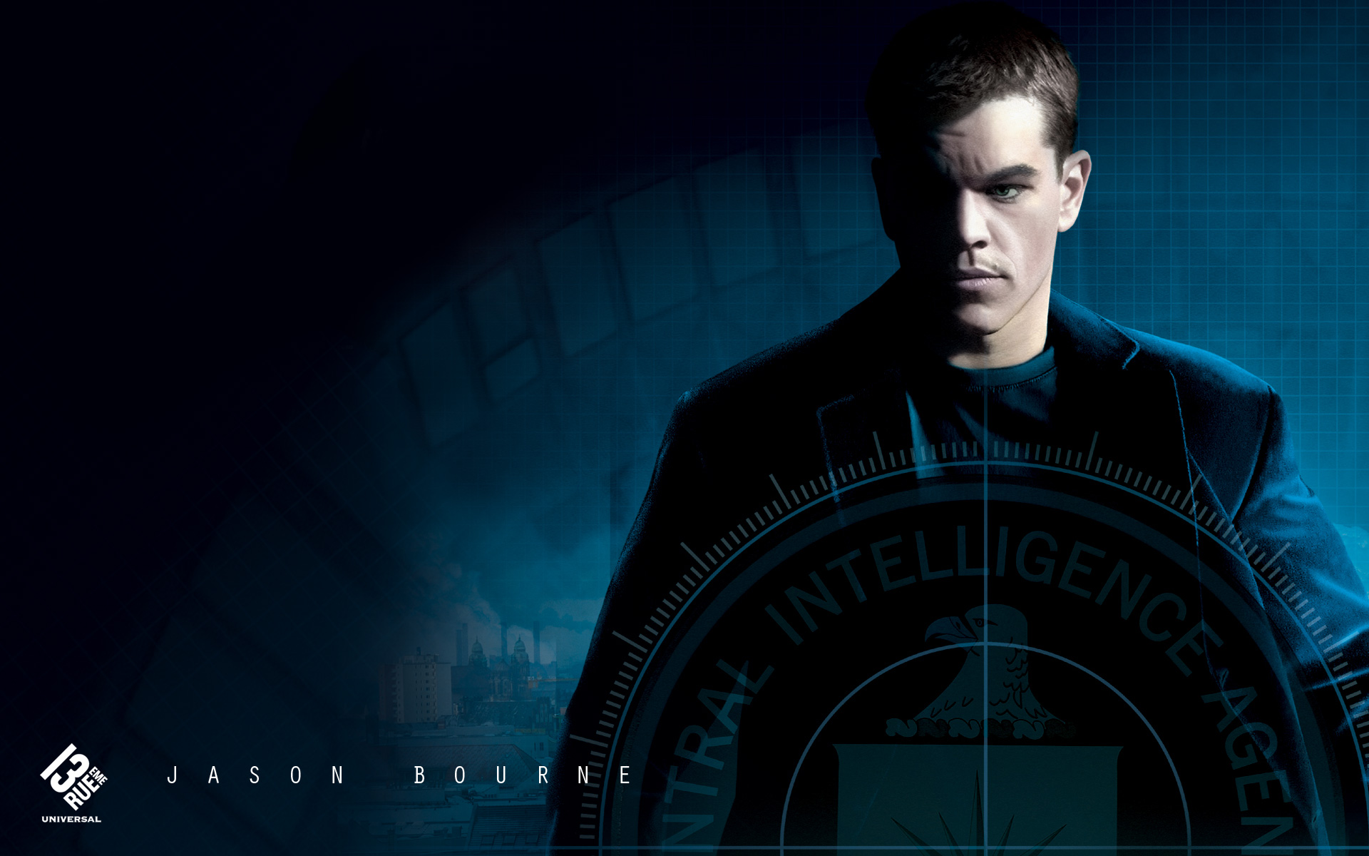 jason bourne wallpaper,blue,eye,digital compositing,darkness,human