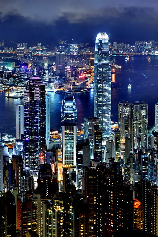 fond d'écran iphone hong kong,paysage urbain,ville,zone métropolitaine,zone urbaine,horizon