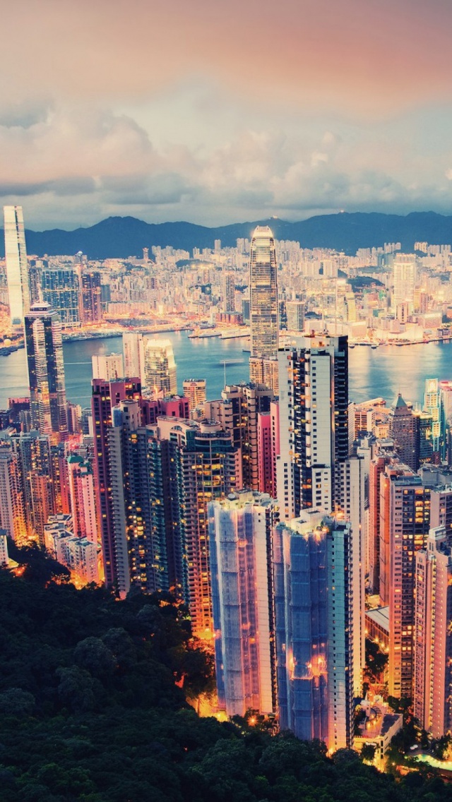香港のiphoneの壁紙,都市の景観,首都圏,市,市街地,超高層ビル