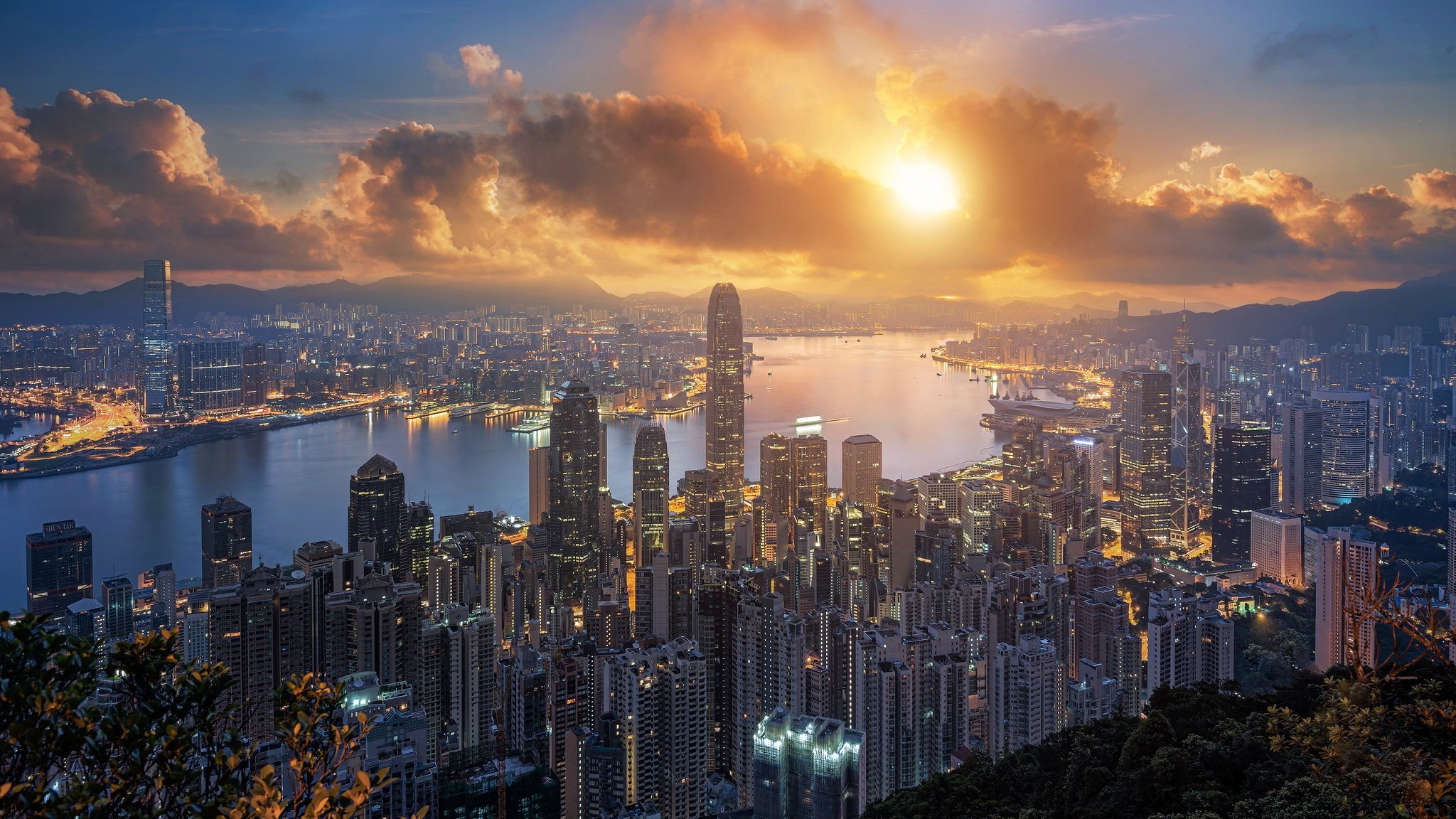 홍콩 아이폰 배경 화면,도시 풍경,시티,수도권,도시 지역,지평선