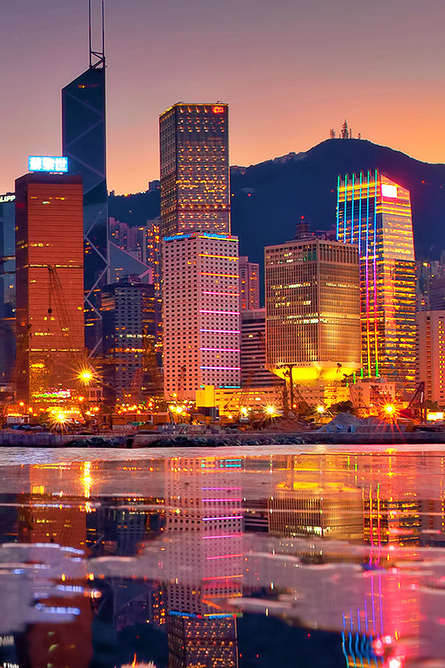 fond d'écran iphone hong kong,paysage urbain,ville,zone métropolitaine,horizon,gratte ciel