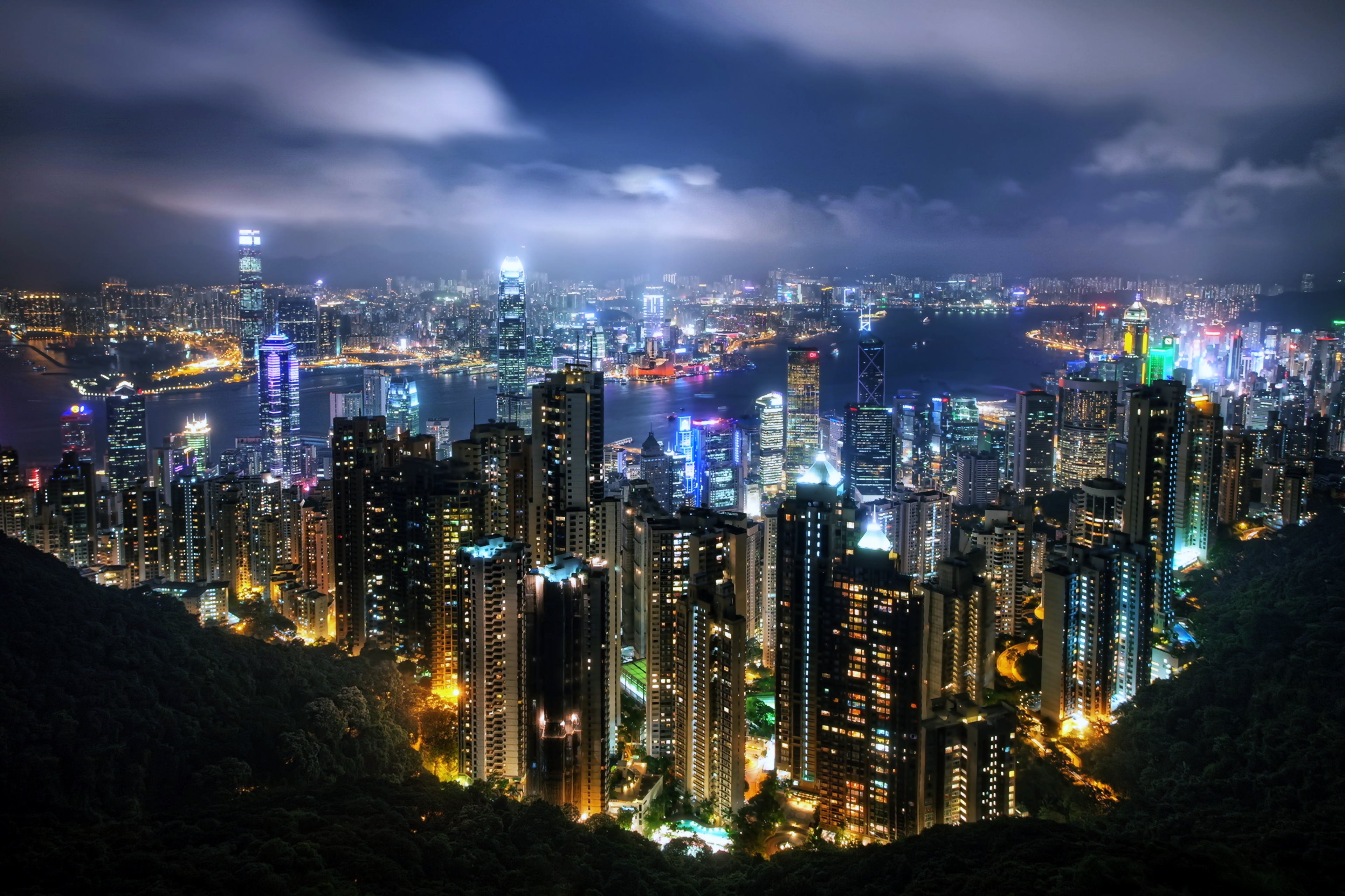 hong kong hd fond d'écran,paysage urbain,zone métropolitaine,ville,zone urbaine,horizon