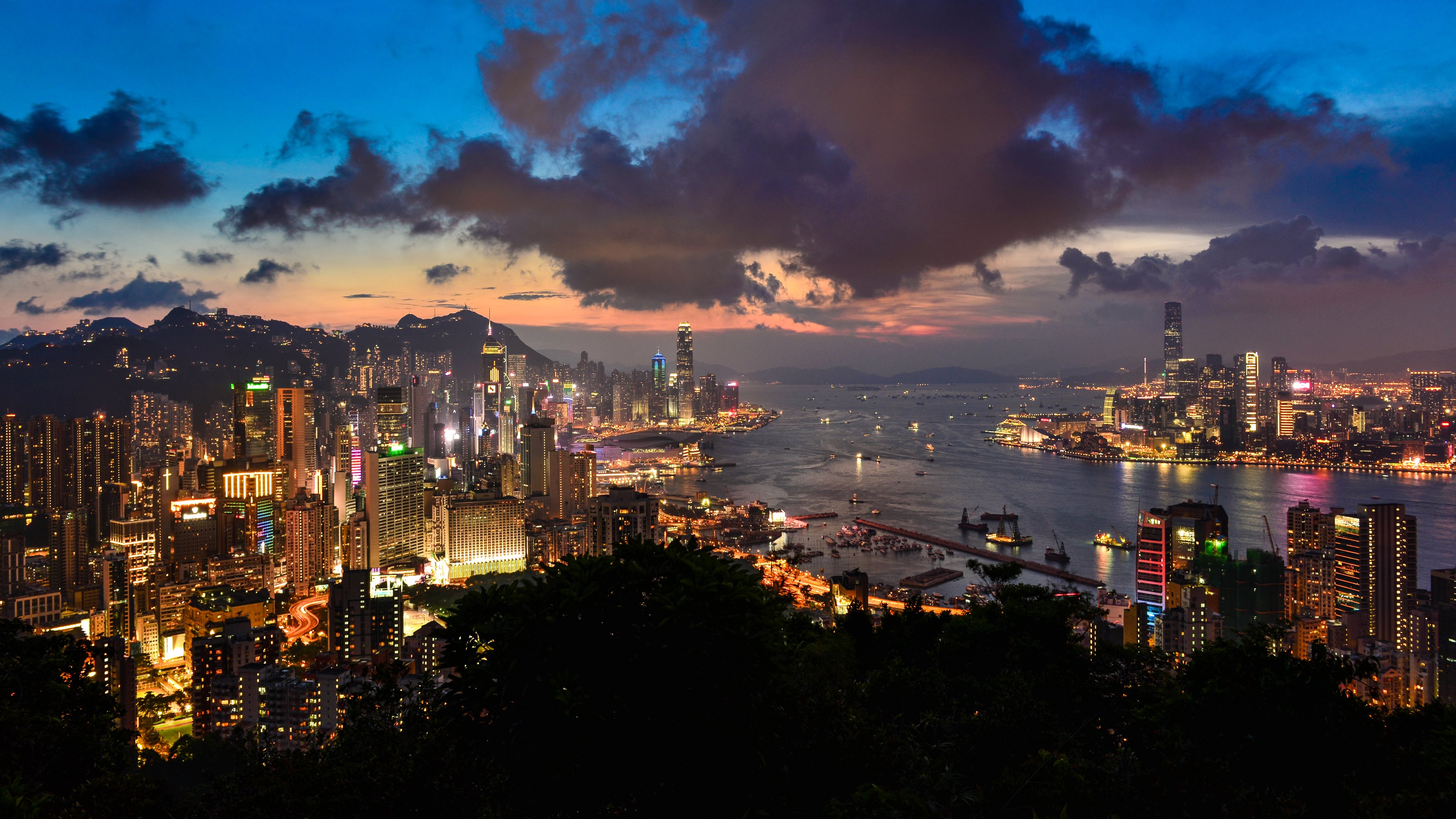 香港のhdの壁紙,都市の景観,市,首都圏,空,市街地