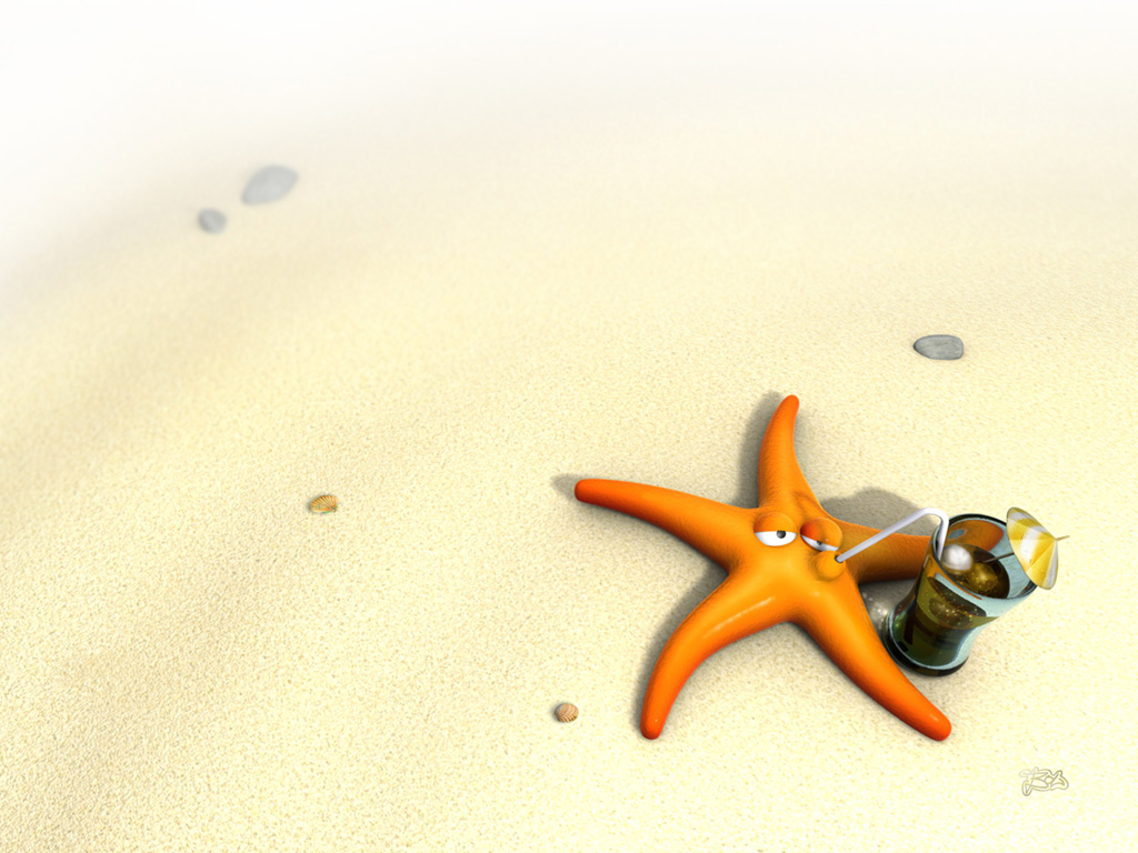 fondos de pantalla hewan 3d,estrella de mar,invertebrados marinos,invertebrado,arena,estrella
