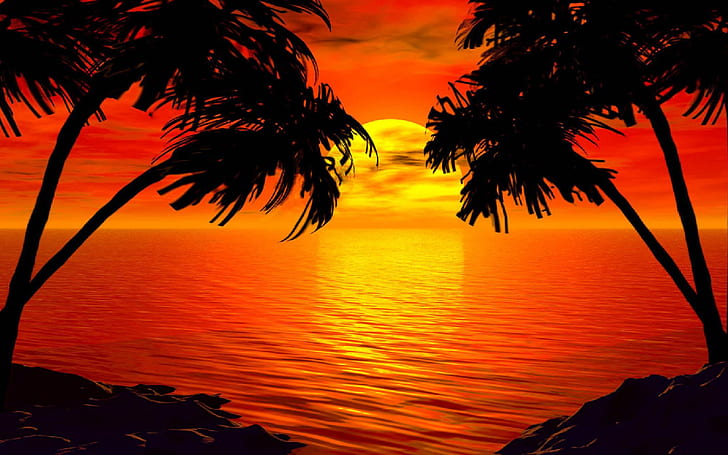 fondo de pantalla surga,cielo,naturaleza,árbol,puesta de sol,resplandor crepuscular