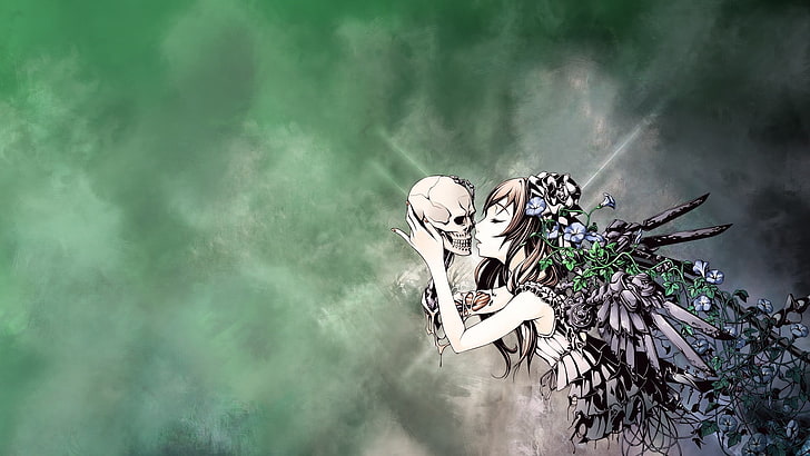 fondo de pantalla surga,verde,ilustración,cielo,anime,cg artwork