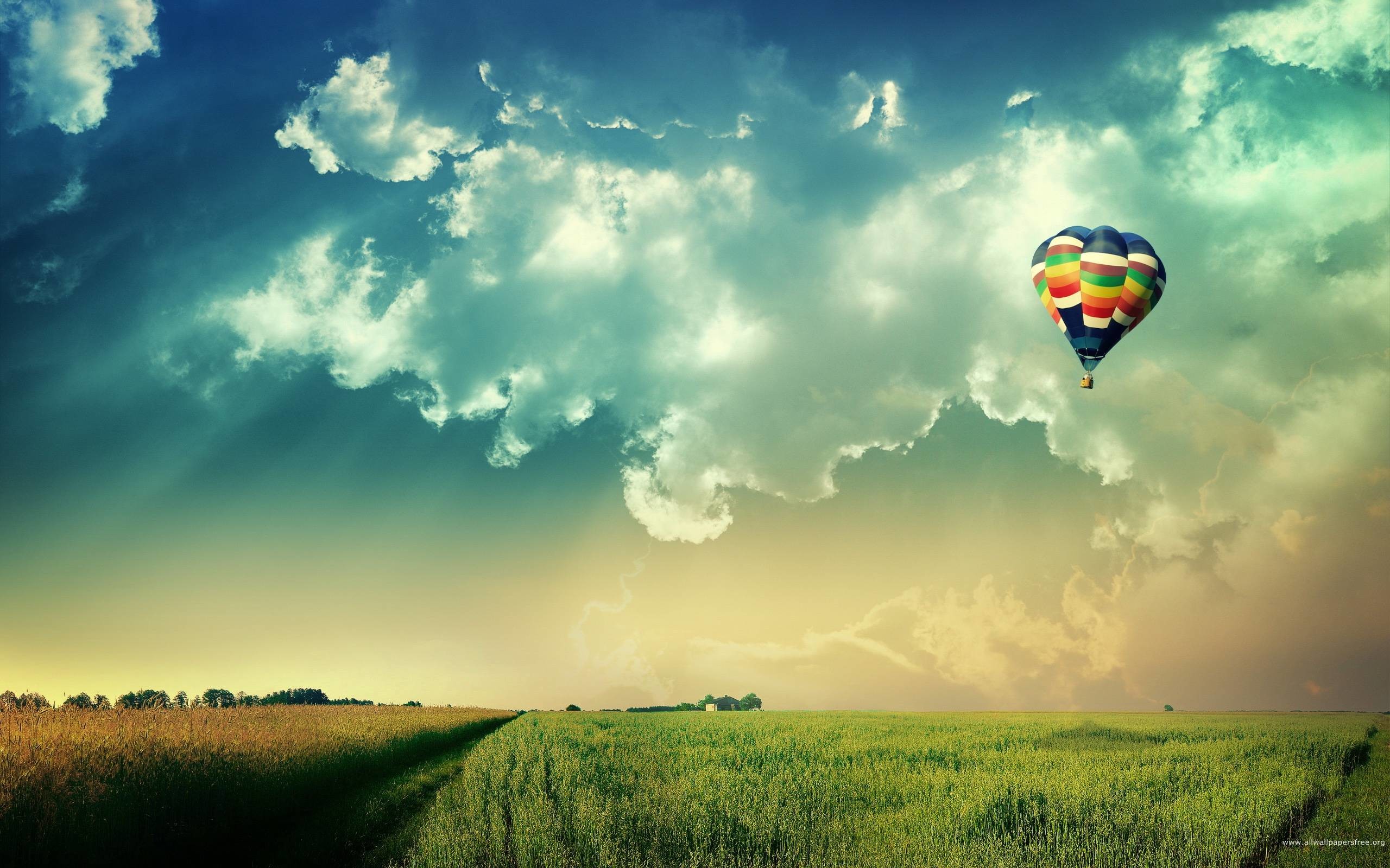 壁紙バロンウダラ,熱気球,空,熱気球,自然,雲