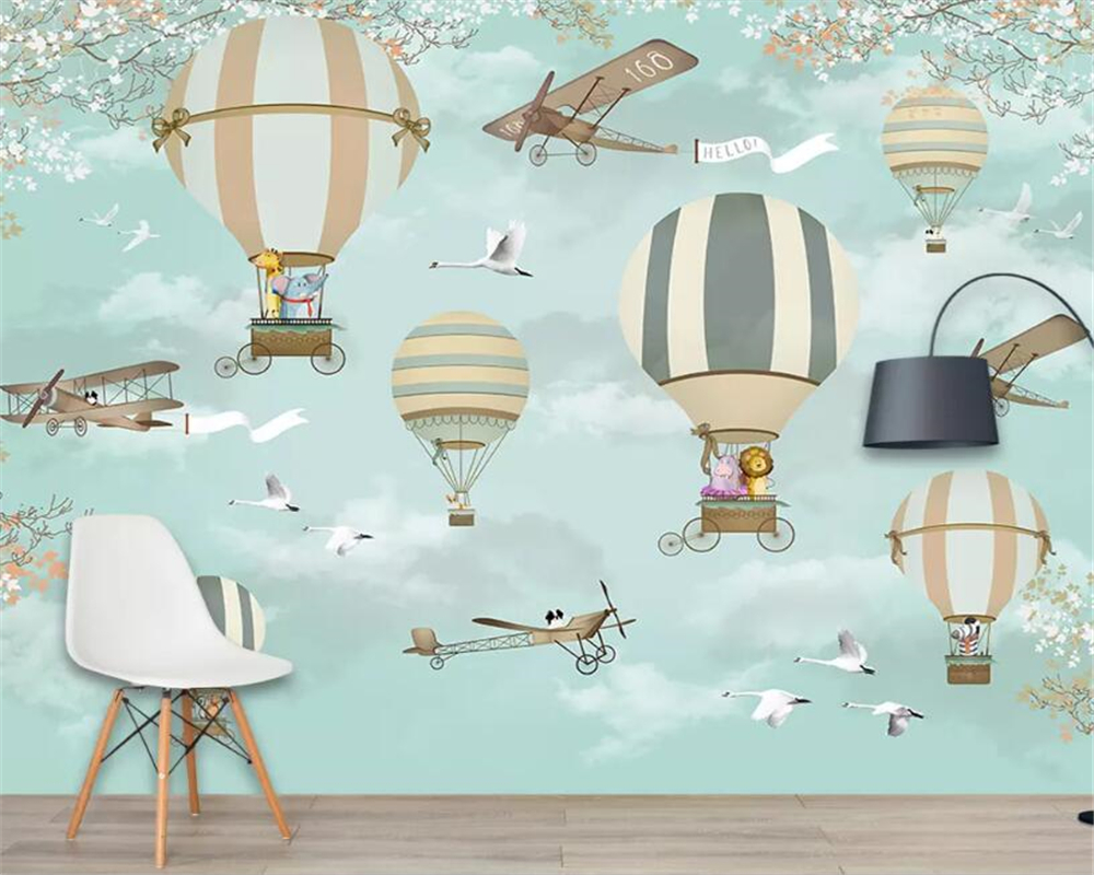 papier peint balon udara,montgolfière,fond d'écran,véhicule,chambre,avion
