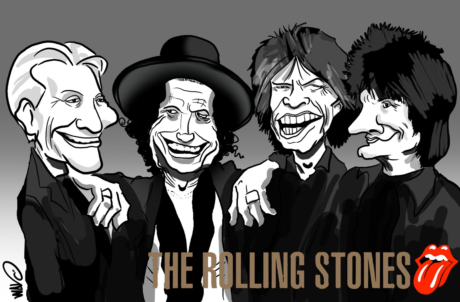 Rolling stones song stoned. Карикатуры на Роллинг стоунз. Шаржи Битлз Роллинг стоунз. Карикатуры на рок группы. Rolling Stones шарж.