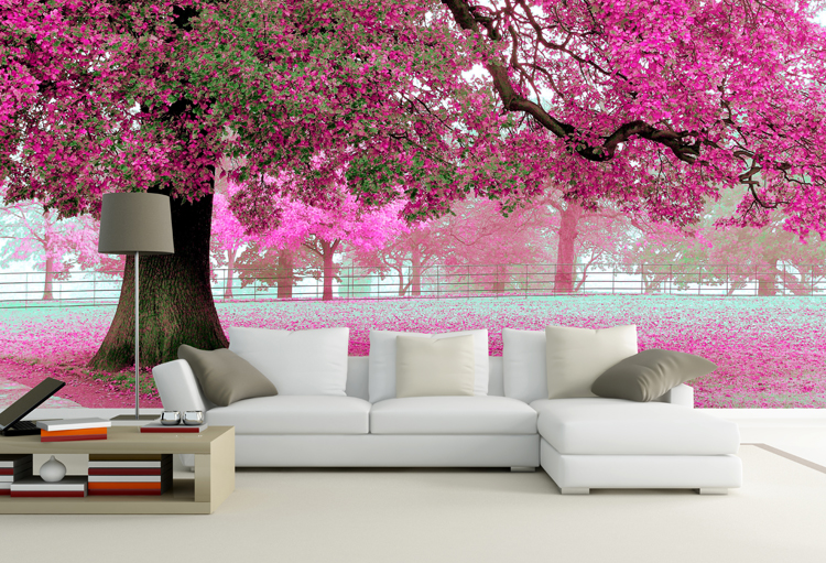 壁紙tembok 3d,ピンク,壁紙,花,花,桜の花