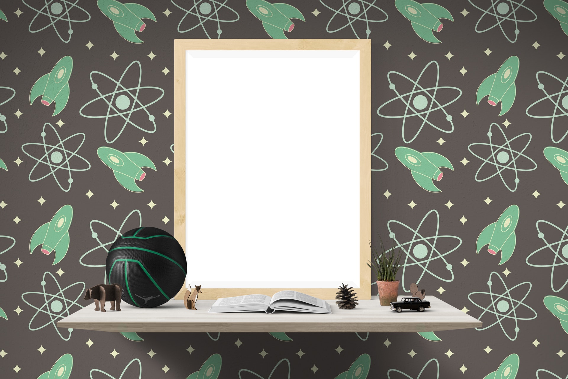 motif wallpaper dinding kamar anak,green,wallpaper,leaf,room,blackboard