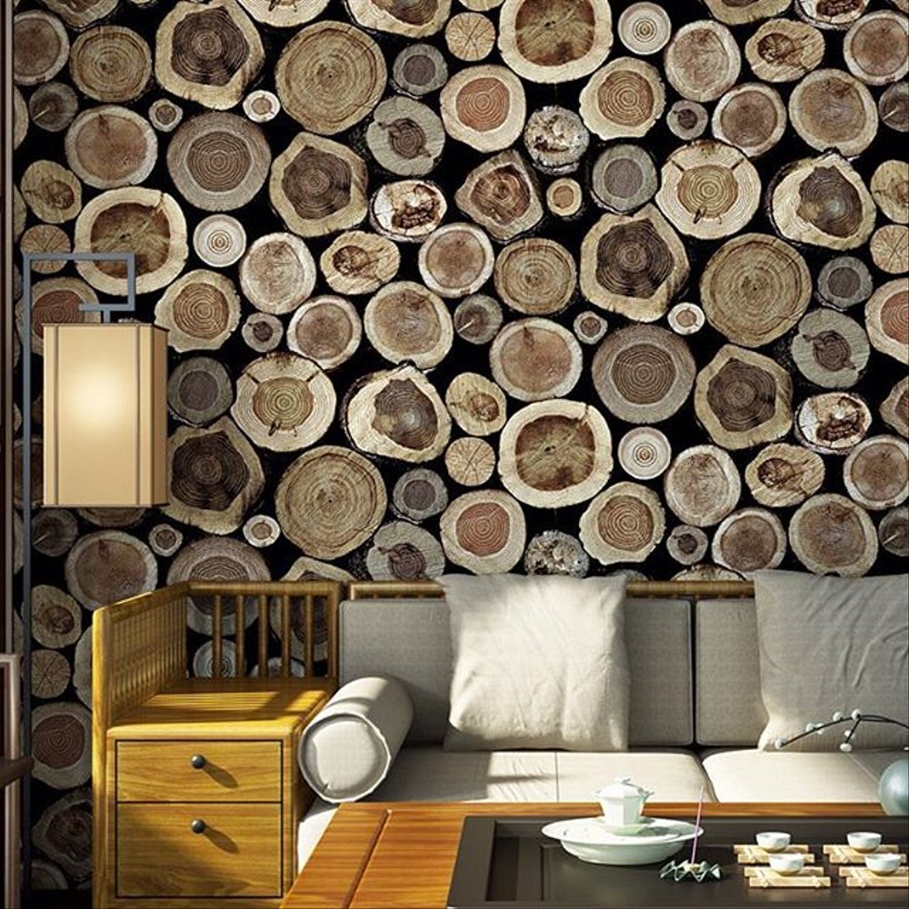 motif wallpaper dinding kamar tidur,wood,room,circle,interior design,wallpaper