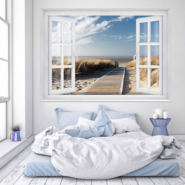 harga wallpaper dinding kamar,white,room,furniture,blue,bed