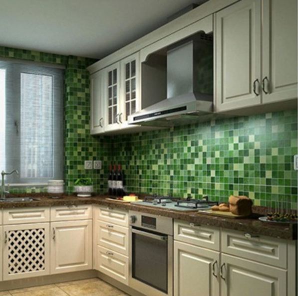 grosir wallpaper sticker roll,countertop,cabinetry,green,room,tile