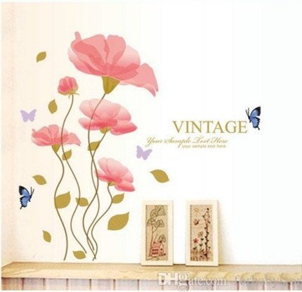 harga wallpaper kamar,wall sticker,wall,pink,botany,wallpaper