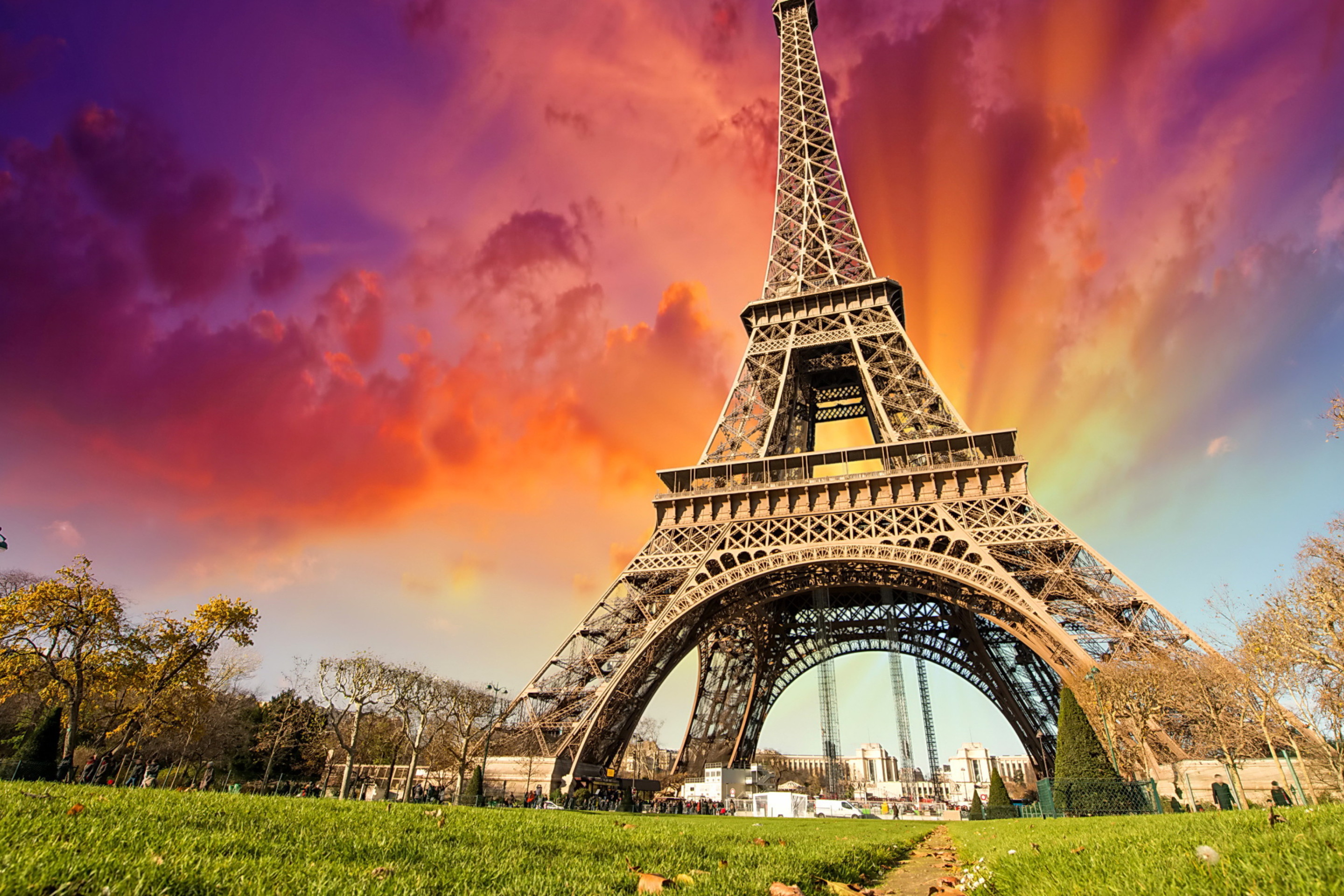 eiffel wallpaper,landmark,sky,photograph,architecture,natural landscape