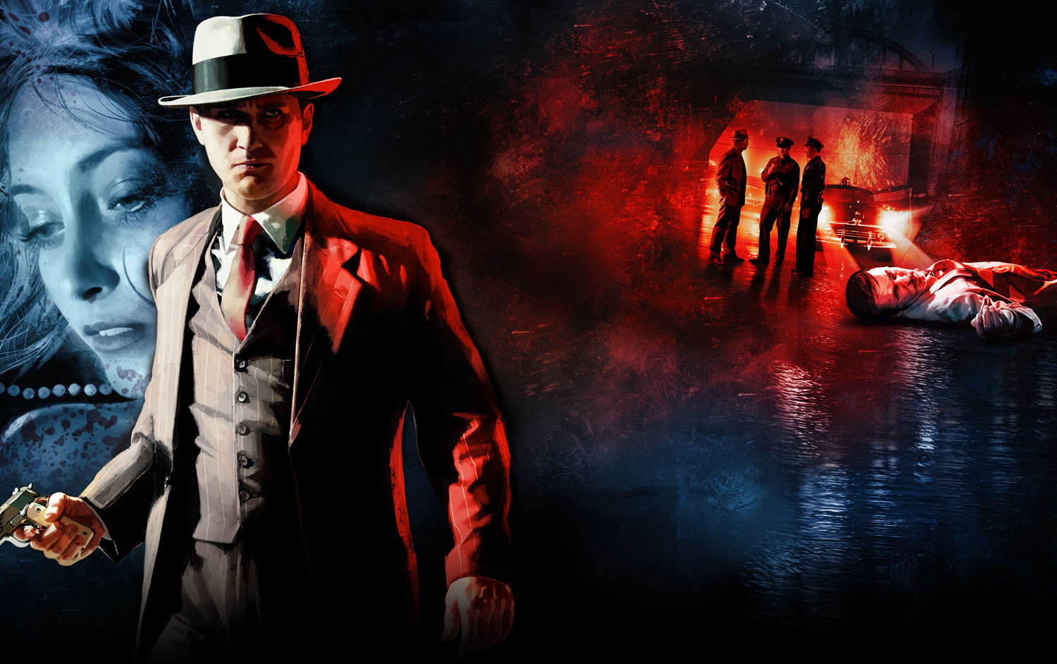 la noire wallpaper,movie,games,darkness,fictional character,performance