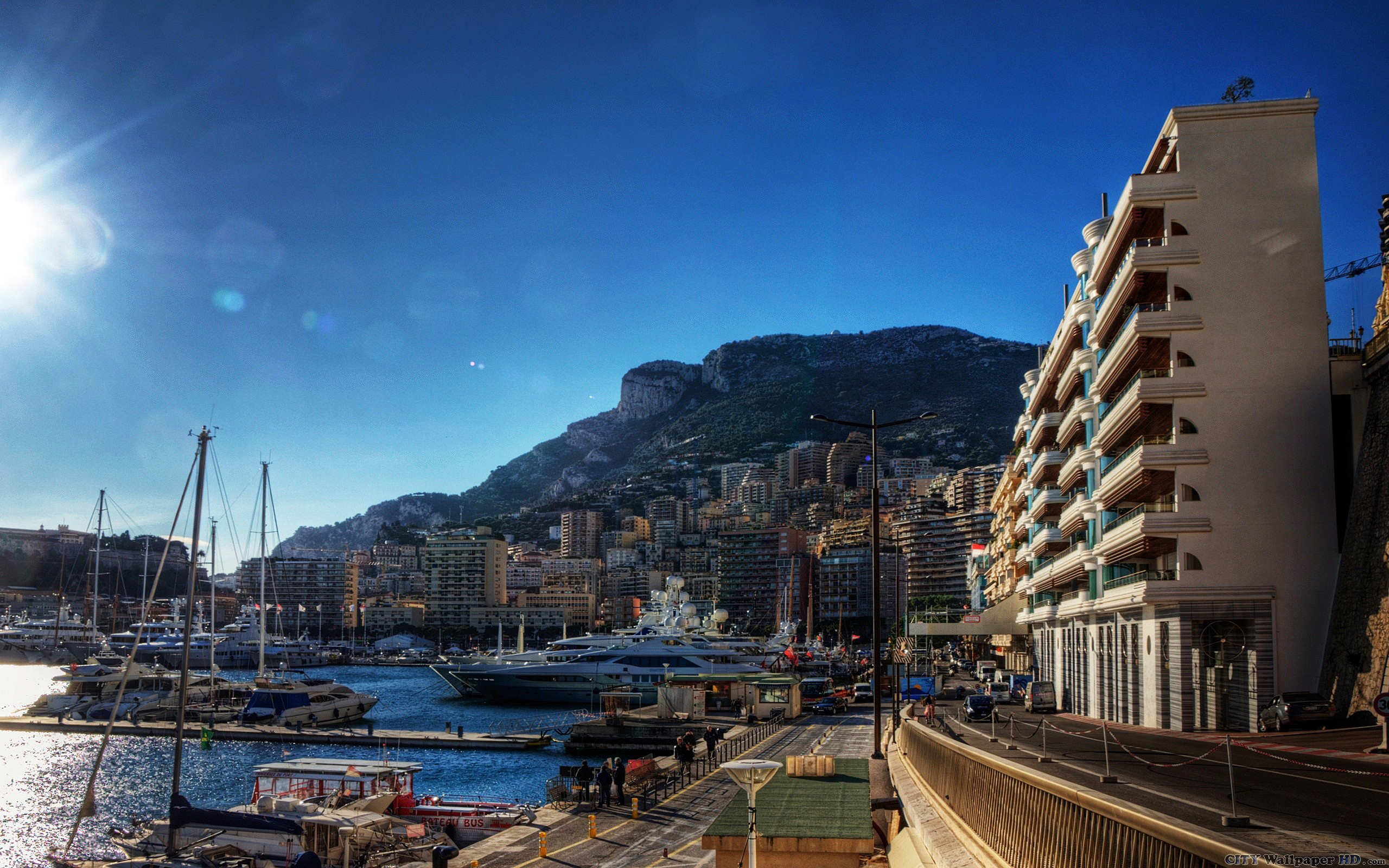 fond d'écran monte carlo,ville,ciel,ville,marina,l'eau