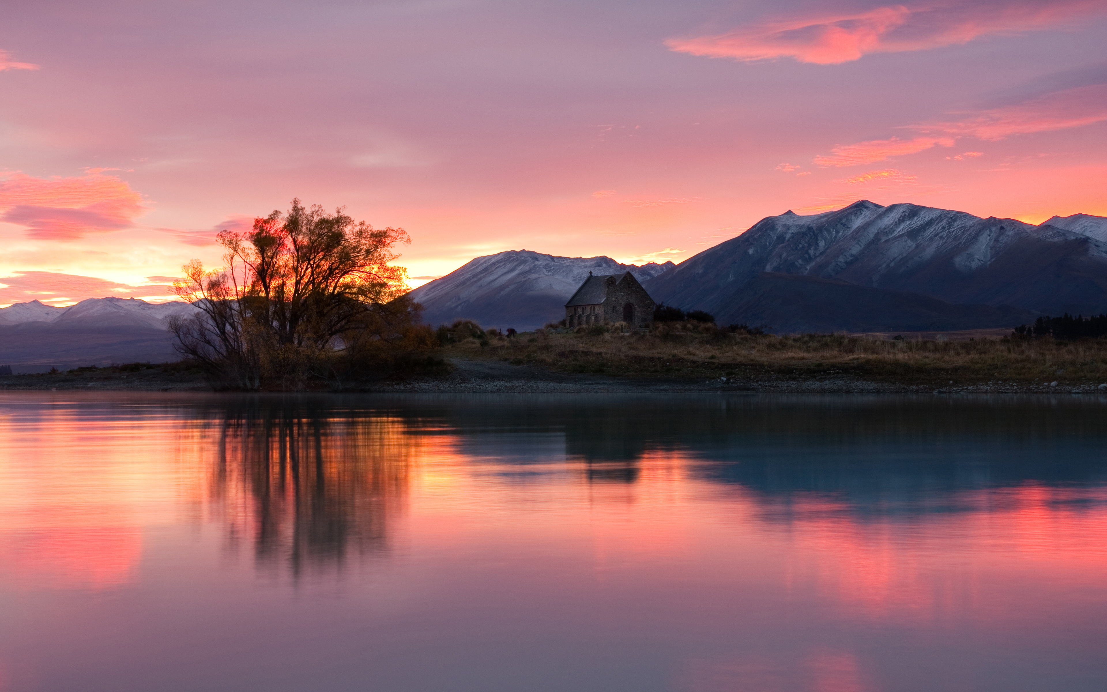 dawn wallpaper,sky,natural landscape,nature,reflection,mountain