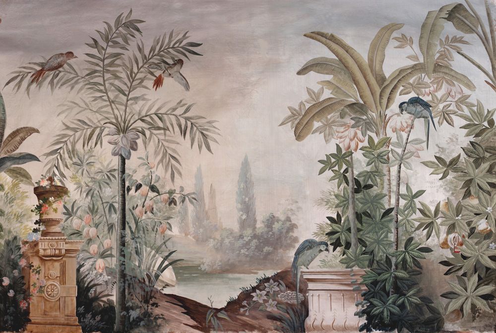 antic wallpaper,painting,tree,art,landscape,date palm