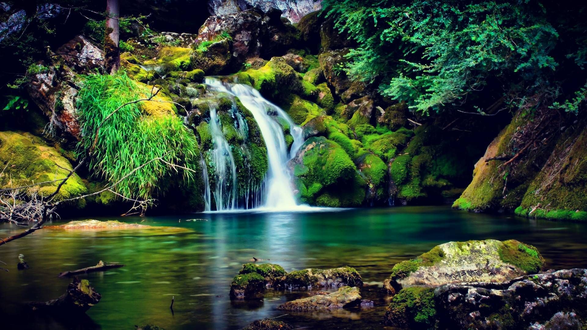 cool nature wallpapers hd,water resources,body of water,natural landscape,nature,waterfall