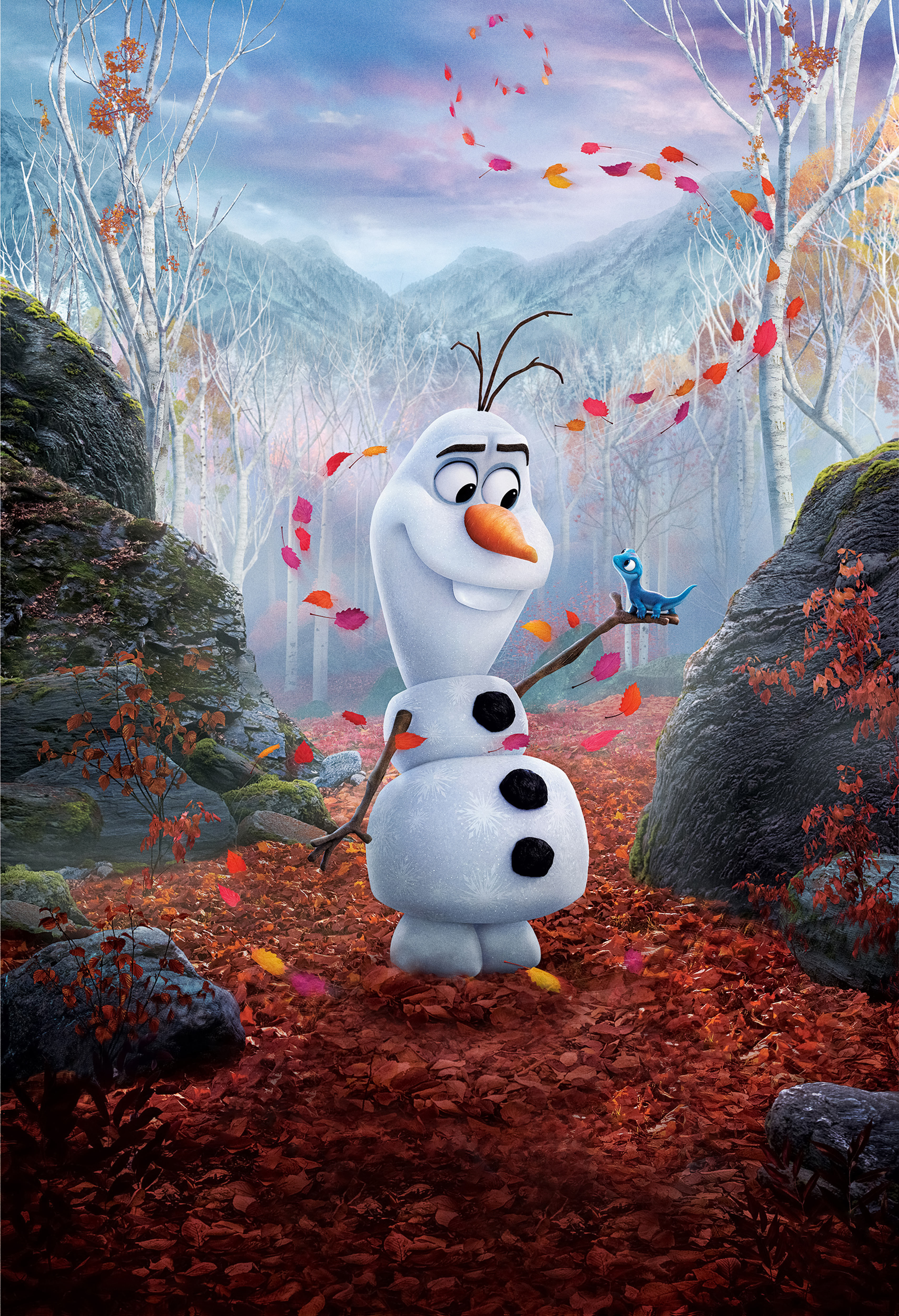 fond d'écran olaf hd,bonhomme de neige,ciel,illustration,dessin animé,art