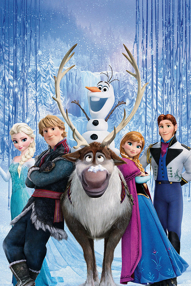 frozen wallpaper iphone,animated cartoon,cartoon,reindeer,animation,fun