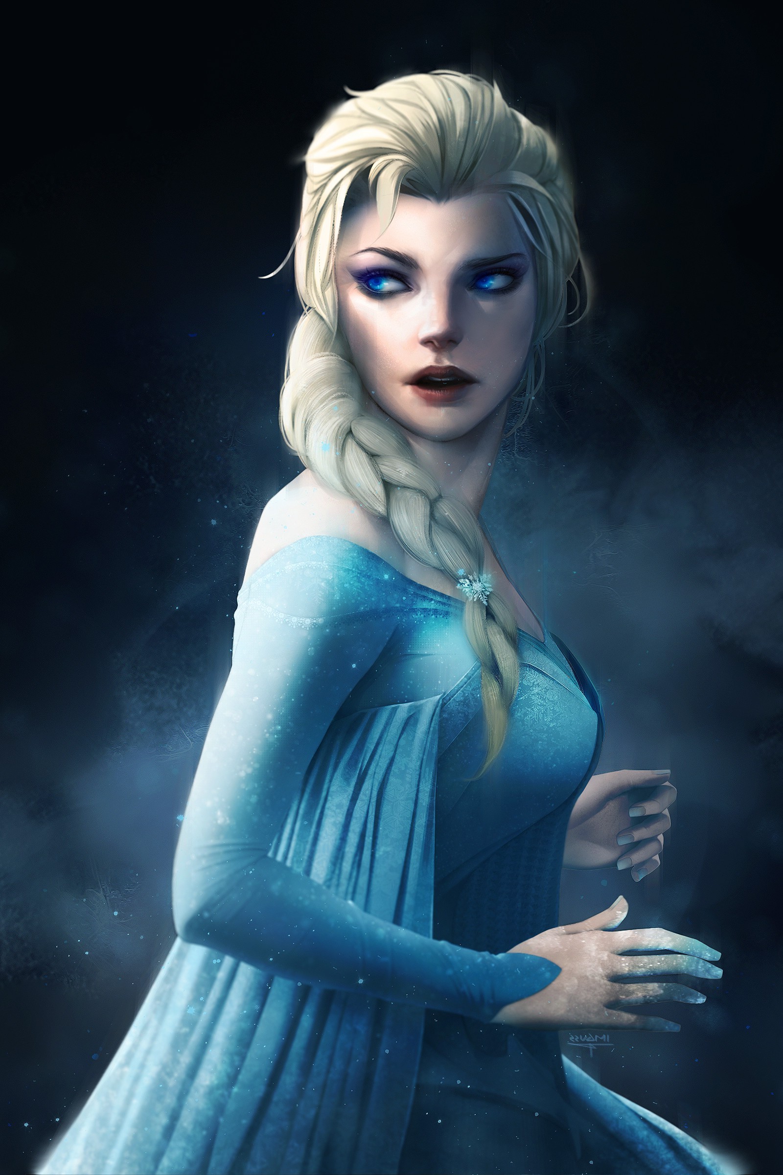 3d princess wallpaper,cg artwork,blue,fictional character,illustration,photography