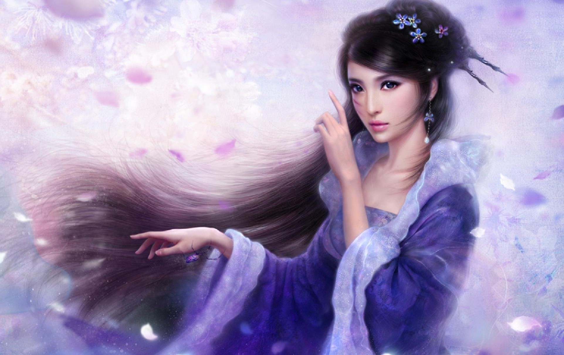 3d princess wallpaper,purple,beauty,cg artwork,violet,lavender