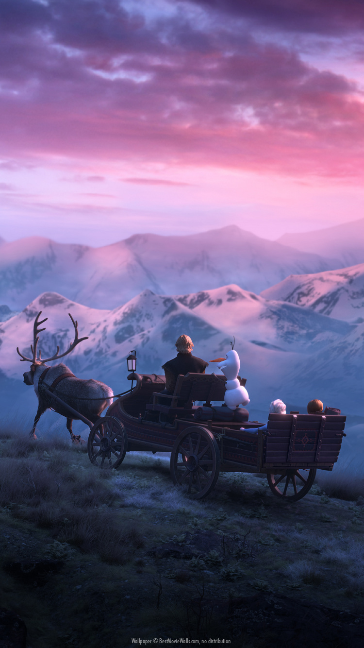 frozen wallpaper for phone,vehicle,sky,mode of transport,chariot,wagon
