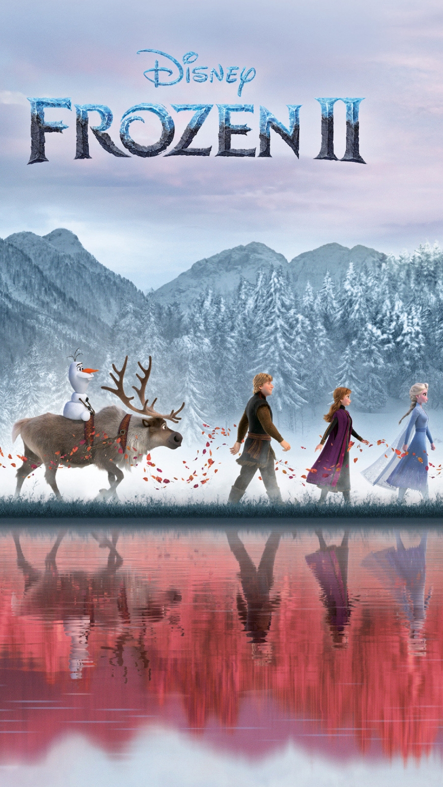 frozen wallpaper for phone,reindeer,deer,organism,tundra,animated cartoon