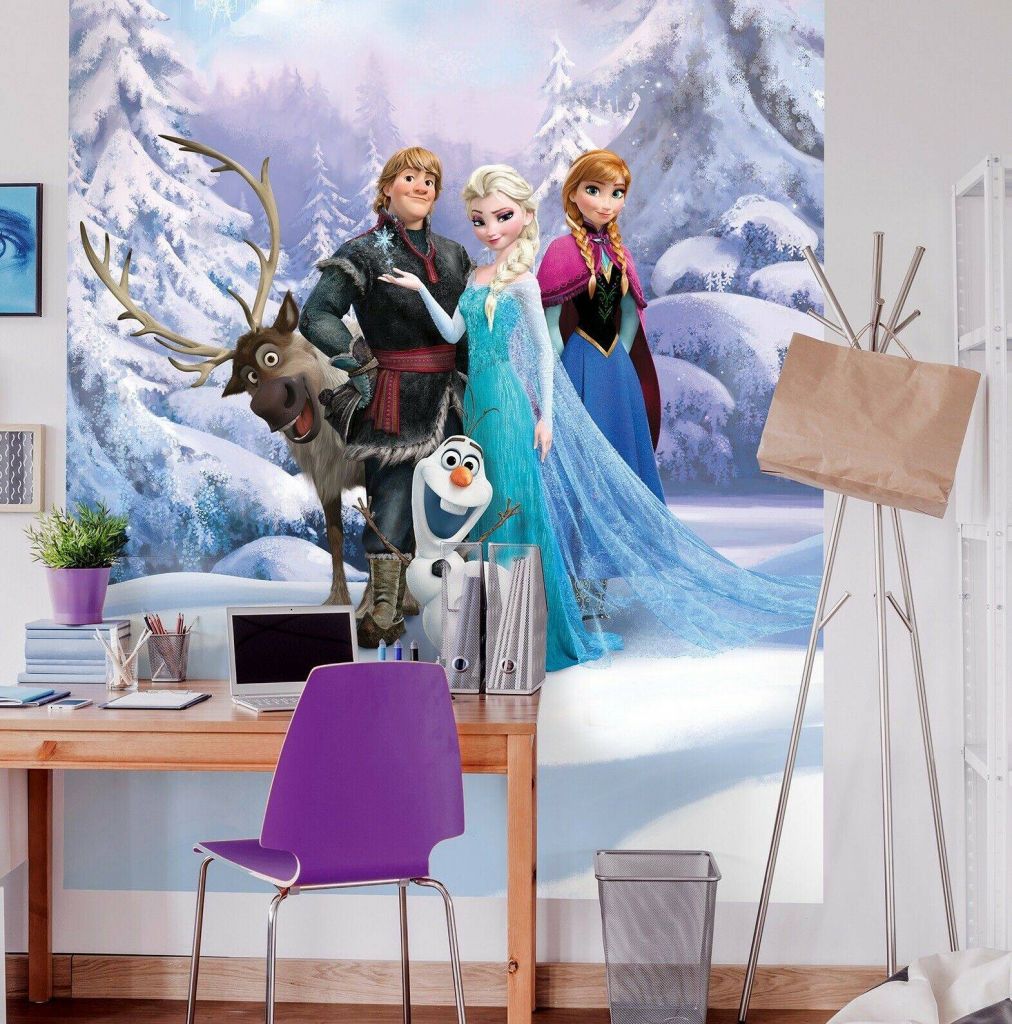 frozen wallpaper for bedroom,wallpaper,room,furniture,art,mural