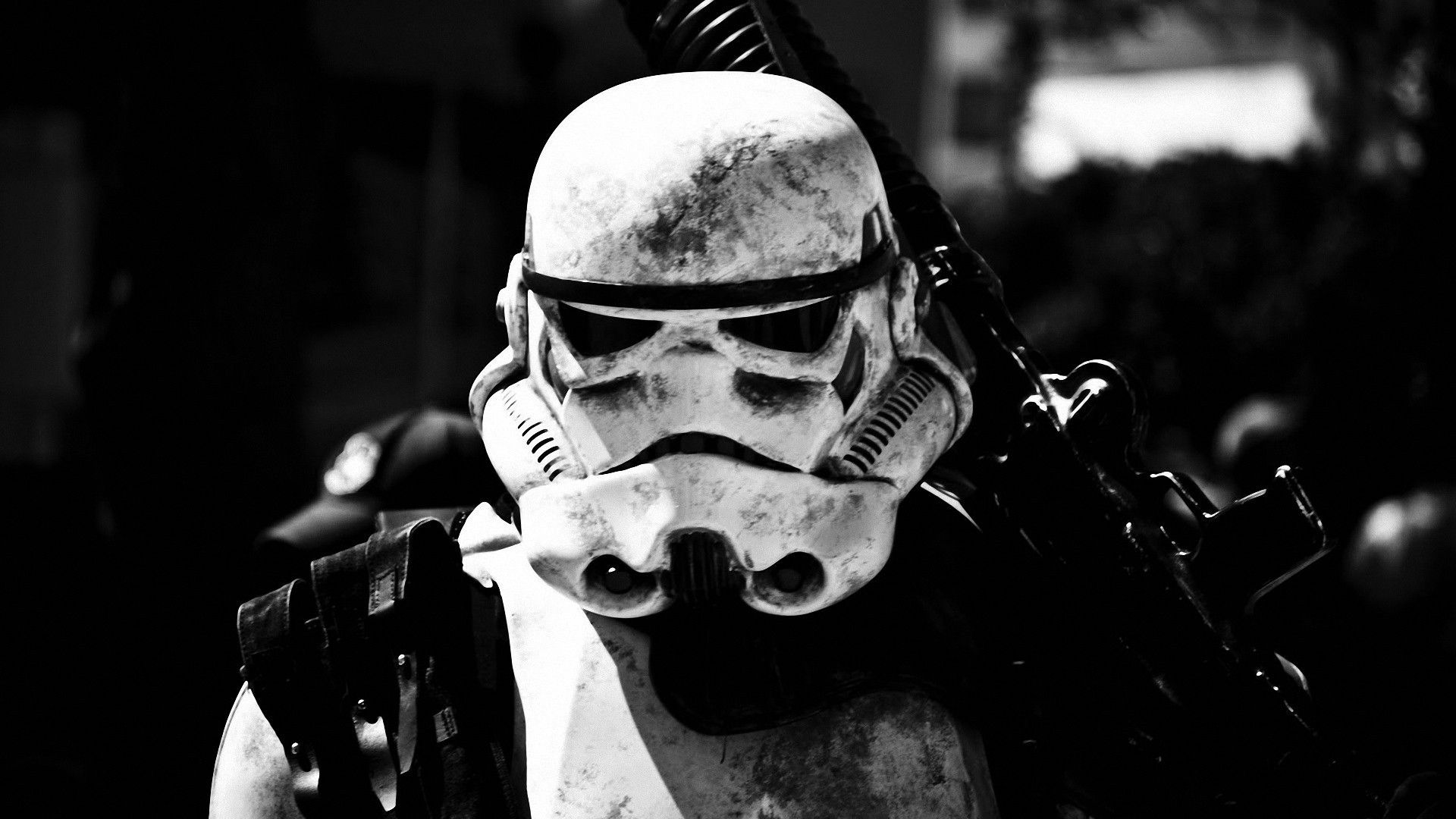 cool stormtrooper wallpaper,black,personal protective equipment,black and white,monochrome,helmet