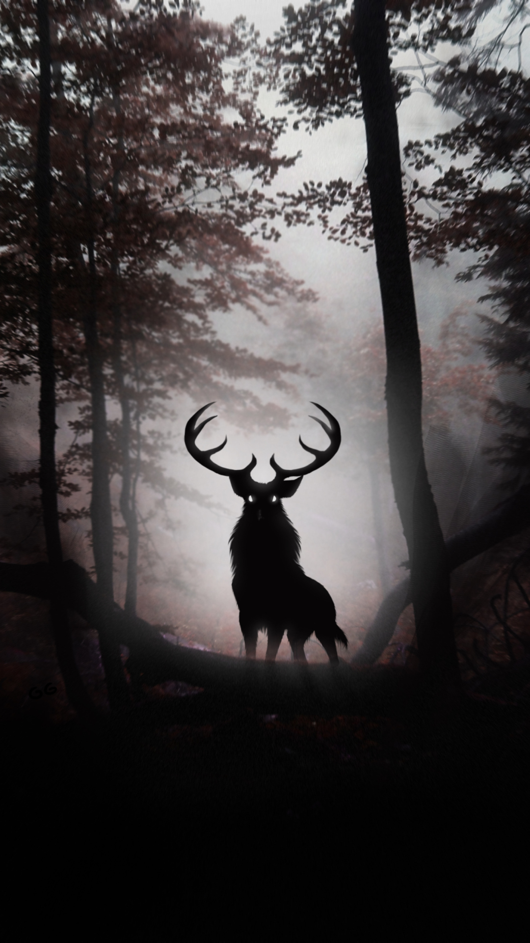 deer wallpaper iphone,horn,antler,elk,atmospheric phenomenon,sky