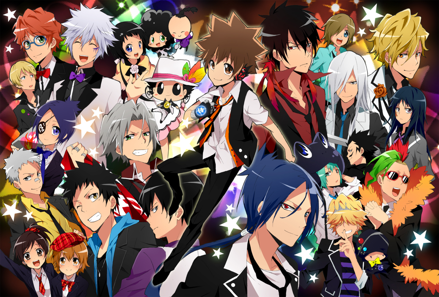 todos los personajes de anime fondo de pantalla,anime,dibujos animados,comunidad,collage,obra de arte