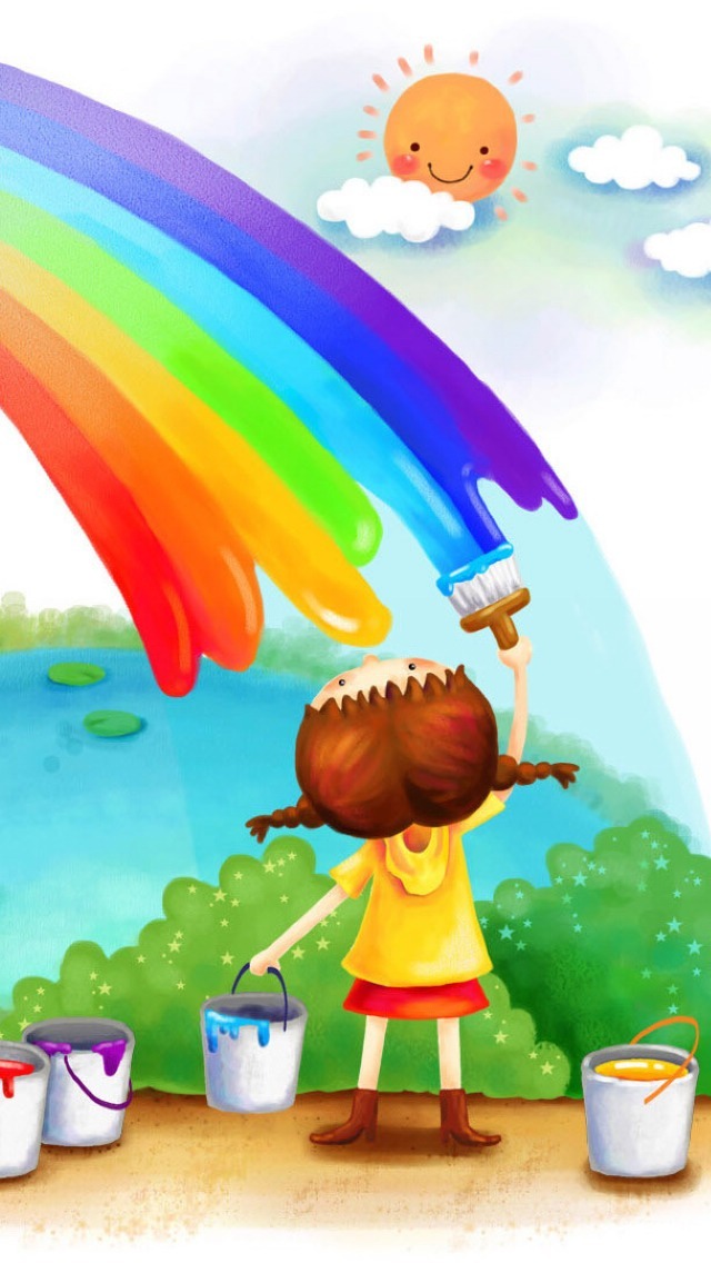 kinder cartoon wallpaper,karikatur,illustration,kind,sommer ,abspielen