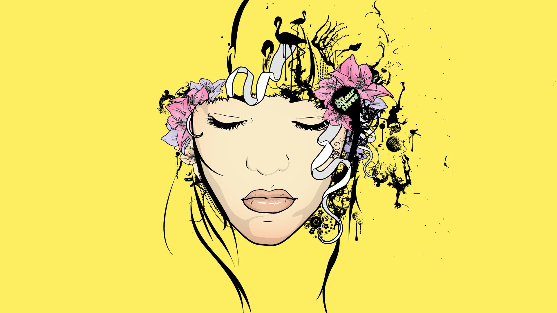 carta da parati moderna gialla,viso,giallo,illustrazione,disegno grafico,testa