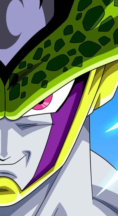 dbz cell wallpaper,anime,cartoon,fictional character,illustration,graphic design