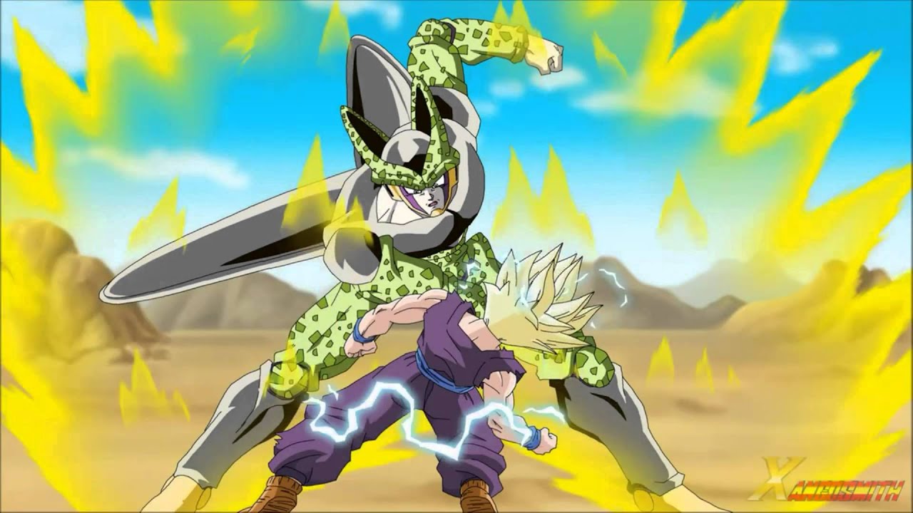 dbz cell wallpaper,cartoon,fictional character,anime,hero,action figure